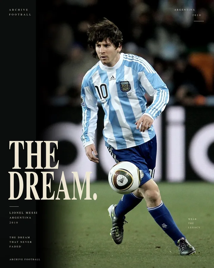 The Dream: Messi in the 2010 Argentina home shirt